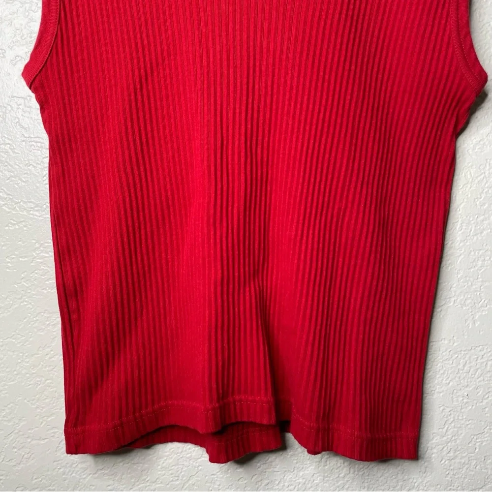 90s Ferruche Red Vest 100% Cotton